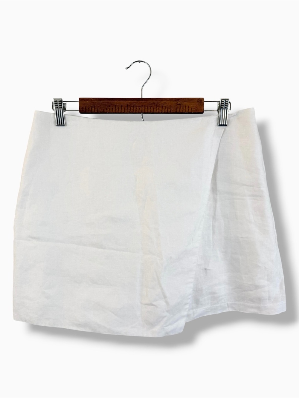 Quince European Linen Skort Size 12 White Skirt Minimalist Preppy Coastal Casual